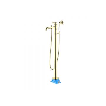 Смеситель Aquatek (Акватек) Классик для ванны напольный (внешняя и скрытая часть), полир. золото AQ1545PG