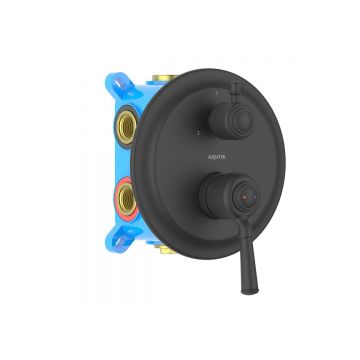 Смеситель Aquatek (Акватек) Классик для ванны 3 режима (внешняя и скрытая часть), матовый черный AQ1547MB