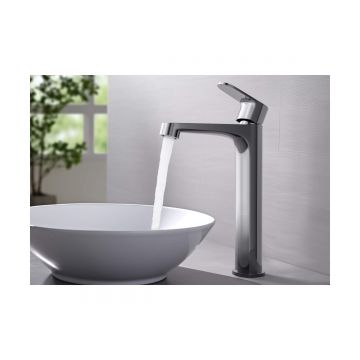 Смеситель Aquatek (Акватек) Оберон для раковины высокий 240, без донного клапана хром AQ1204CR