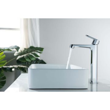 Смеситель Aquatek (Акватек) Оберон для раковины высокий 240, без донного клапана хром AQ1204CR