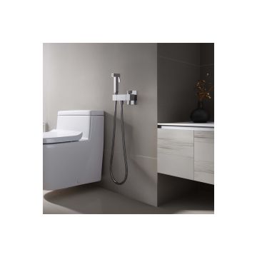 Комплект для гигиенического душа Aquatek (Акватек) Либра термостатический встроенный (смеситель + гигиеническая лейка + шланг) хром AQ1028CR