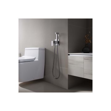 Комплект для гигиенического душа Aquatek (Акватек) Либра встроенный (смеситель + гигиеническая лейка + шланг) хром AQ1022CR