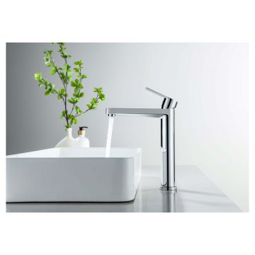 Смеситель Aquatek (Акватек) Лугано для раковины высокий 217, без донного клапана хром AQ1704CR