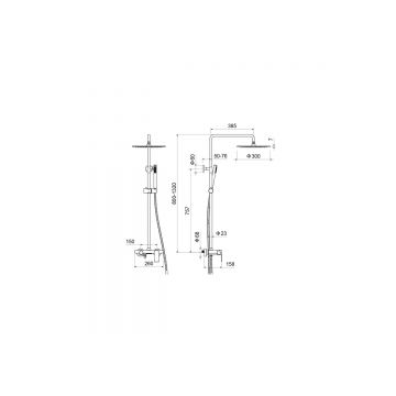 Душевая система Aquatek (Акватек) Лира (смеситель для ванны) 300мм хром AQ2440CR