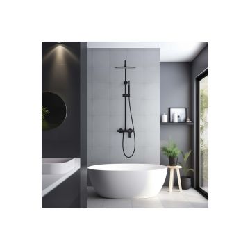 Душевая система Aquatek (Акватек) Лира (смеситель для ванны) 300мм, матовый черный AQ2440MB