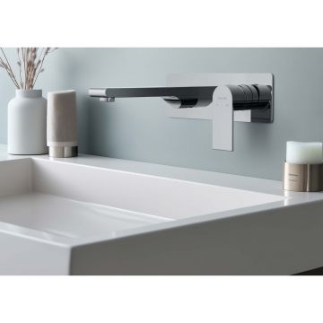 Смеситель Aquatek (Акватек) Лира для раковины настенный (внешняя и скрытая часть) хром AQ1413CR