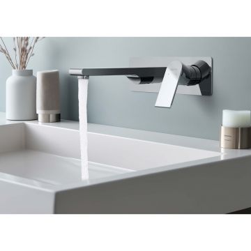 Смеситель Aquatek (Акватек) Лира для раковины настенный (внешняя и скрытая часть) хром AQ1413CR