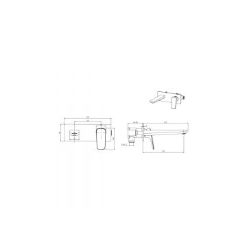 Смеситель Aquatek (Акватек) Вега для раковины настенный (внешняя и скрытая часть) хром AQ1013CR