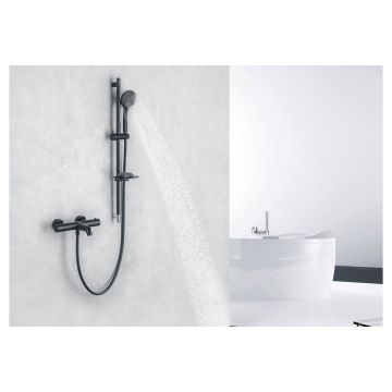 Смеситель термостатический Aquatek (Акватек) Вега для ванны, матовый черный AQ1043MB