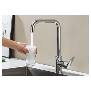 Смеситель Aquatek Вега для кухни (квадратный излив) хром AQ1081CR