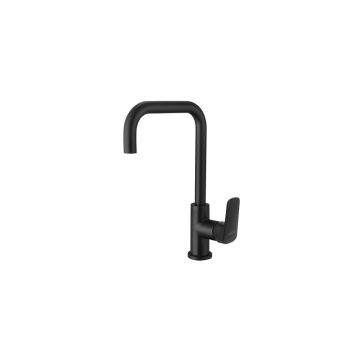 Смеситель Aquatek (Акватек) Вега (Vega) для кухни (квадратный излив), матовый черный AQ1081MB