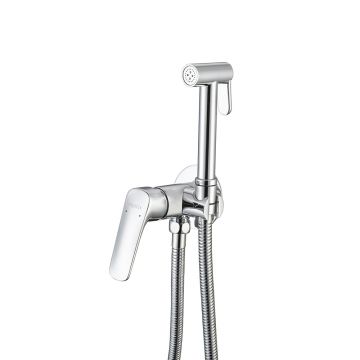 Комплект для гигиенического душа Aquatek (Акватек) Вега (Vega) встроенный (смеситель + гигиеническая лейка + шланг) хром AQ1019CR