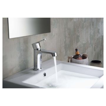 Смеситель Aquatek (Акватек) Оберон для раковины 98, без донного клапана хром AQ1210CR