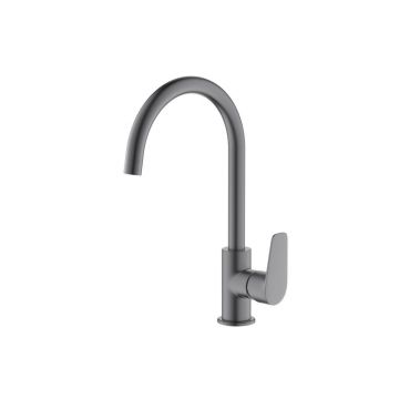 Смеситель Aquatek (Акватек) Бетта (Betta) для кухни, шлифованный черный хромAQ1182BGM