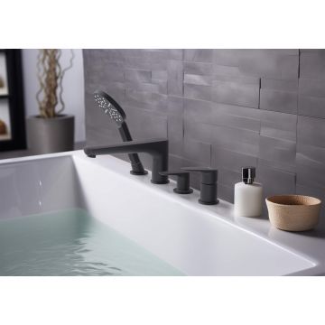 Смеситель Aquatek (Акватек) Бетта (Betta) на борт ванны на 4 отв., матовый черный AQ1148MB