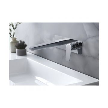 Смеситель Aquatek (Акватек) Бетта (Betta) для раковины настенный (внешняя и скрытая часть) хром AQ1113CR