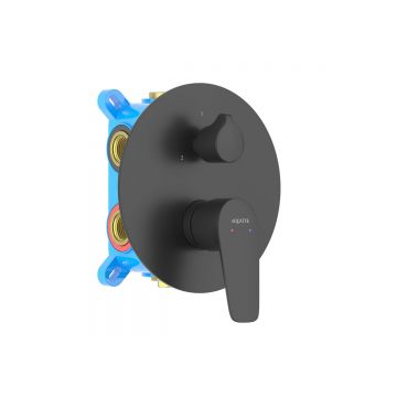 Смеситель Aquatek (Акватек) Бетта (Betta) для ванны, 3 режима (внешняя и скрытая часть), матовый черный AQ1147MB