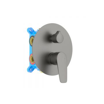 Смеситель Aquatek (Акватек) Бетта (Betta) для ванны, 3 режима (внешняя и скрытая часть), шлифованный черный хромAQ1147BGM