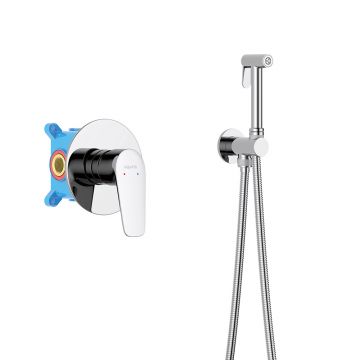 Набор с гигиеническим душем Aquatek (Акватек) Бетта (смеситель + гигиеническая лейка + шланг + шланговое подсоединение с держателем) хром AQ1119CR