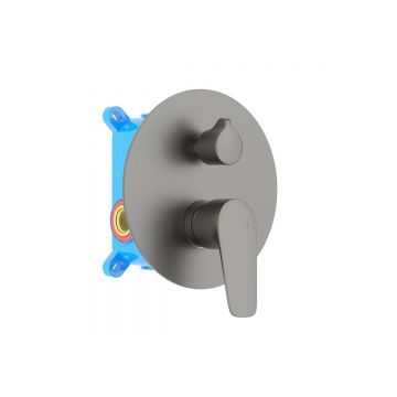 Смеситель Aquatek (Акватек) Бетта (Betta) для ванны 2 режима (внешняя и скрытая часть), шлифованный черный хромAQ1146BGM