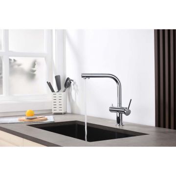 Смеситель Aquatek (Акватек) Европа для кухни с подключением к фильтру питьевой воды хром AQ1385CR