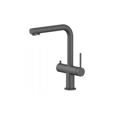 Смеситель Aquatek (Акватек) Европа для кухни с подключением к фильтру питьевой воды, шлифованный черный хромAQ1385BGM