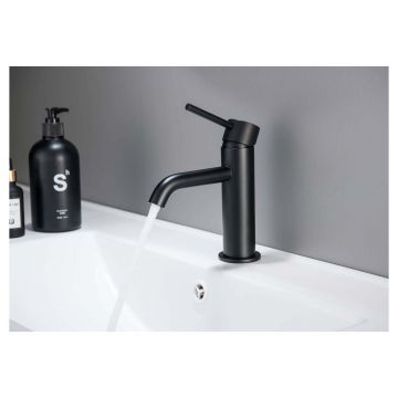 Смеситель Aquatek (Акватек) Европа для раковины 89, без донного клапана, матовый черный AQ1310MB