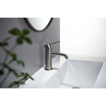 Смеситель Aquatek (Акватек) Европа для раковины 89, без донного клапана, шлифованный черный хромAQ1310BGM