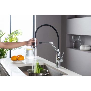 Смеситель Aquatek (Акватек) Европа для кухни 2 jet (профессиональный) хром AQ1388CR