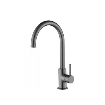 Смеситель Aquatek (Акватек) Европа для кухни, шлифованный черный хромAQ1382BGM