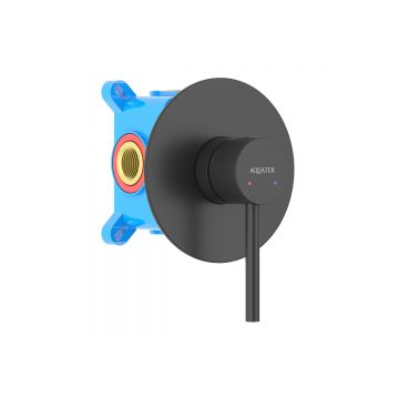 Смеситель Aquatek (Акватек) Европа для душа (внешняя и скрытая часть), матовый черный AQ1366MB