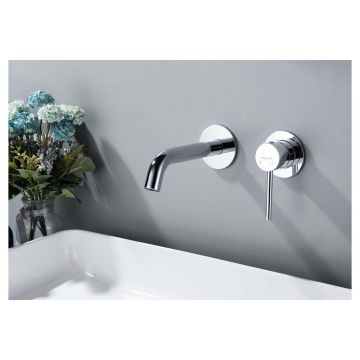 Смеситель Aquatek (Акватек) Европа для раковины настенный 2 отв. (внешняя и скрытая часть) хром AQ1313CR