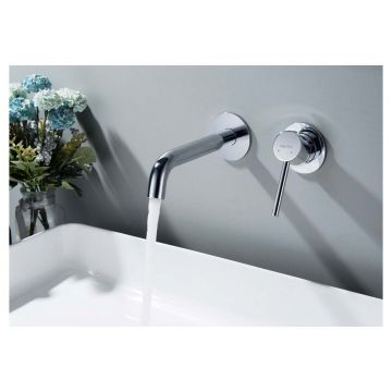 Смеситель Aquatek (Акватек) Европа для раковины настенный 2 отв. (внешняя и скрытая часть) хром AQ1313CR
