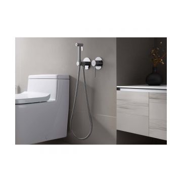 Комплект для гигиенического душа Aquatek (Акватек) Европа встроенный 2 отв. (смеситель + гигиеническая лейка + шланг) хром AQ1319CR