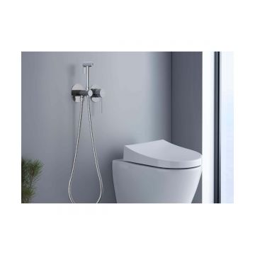 Комплект для гигиенического душа Aquatek (Акватек) Европа встроенный 2 отв. (смеситель + гигиеническая лейка + шланг) хром AQ1319CR