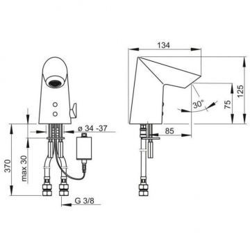 Смеситель для раковины Oras (Орас) Optima сенсорный Bluetooth 1714FZ хром