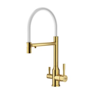Смеситель для кухни с подключением фильтра Raglo (Рагло) R81.63.03, золотой сатин