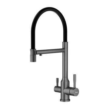 Смеситель для кухни с подключением фильтра Raglo (Рагло) R81.63.09, графит