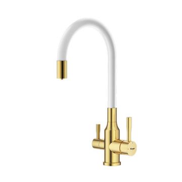 Смеситель для кухни с подключением фильтра Raglo (Рагло) R81.64.03, золотой сатин