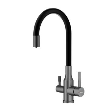 Смеситель для кухни с подключением фильтра Raglo (Рагло) R81.64.09, графит
