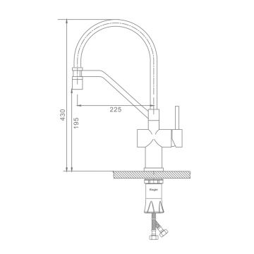 Смеситель для кухни со съемным изливом на магните Raglo (Рагло) R86.41.09, графит
