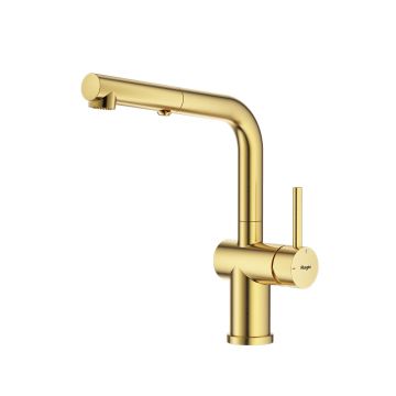 Смеситель для кухни с выдвижным изливом Raglo (Рагло) R86.49.03, золотой сатин