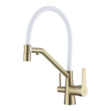 Смеситель для кухни с подключением фильтра Raglo (Рагло) R80.62.03, золотой сатин