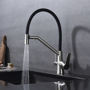 Смеситель для кухни с подключением фильтра Raglo R80.62.05, сатин