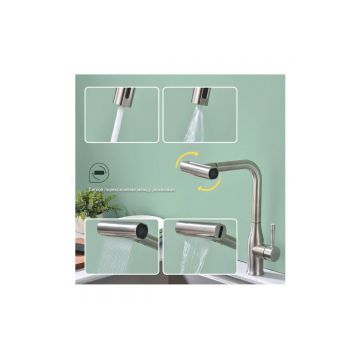 Смеситель для кухни с мультифункциональным изливом Splenka (Спленка) S206.49.05, сатин