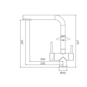 Смеситель для кухни с подключением фильтра Splenka (Спленка) S70.61.06, черный