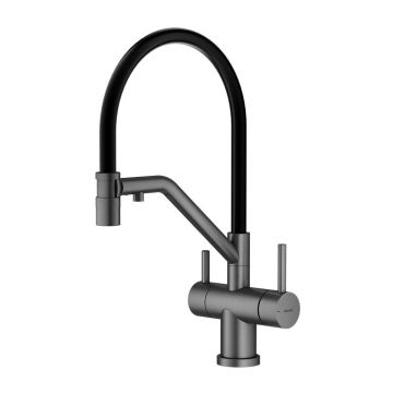 Смеситель для кухни с подключением фильтра Splenka (Спленка) S70.62.09, графит