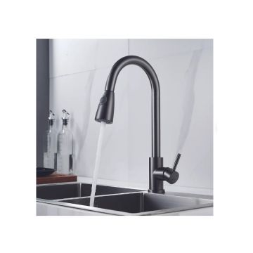 Смеситель для кухни с выдвижным изливом Raffine (Раффин) F213H, черный