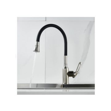 Смеситель для кухни с гибким изливом Raffine (Раффин) F303L-3, сатин