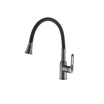 Смеситель для кухни с гибким изливом Raffine (Раффин) F303T-3, оружейная сталь